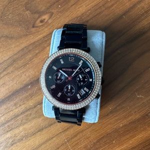 Black & Rose Gold Michael Kors Watch